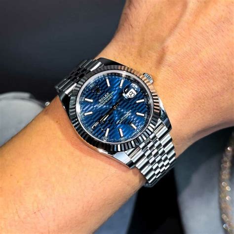 rolex datejust 41 blue fluted motif|new rolex datejust 41 2021.